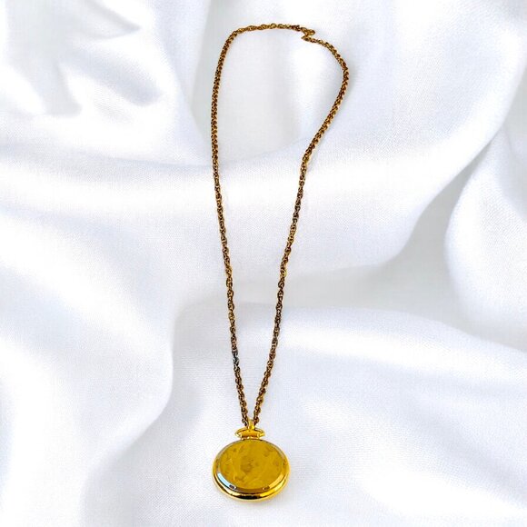 Xanadu Vintage Goldtone Watch Pendant Necklace Quartz Japan Untested - Picture 5 of 12